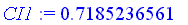 CI1 := .7185236561
