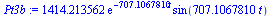 `+`(`*`(1414.213562, `*`(exp(`+`(`-`(`*`(707.1067810, `*`(t))))), `*`(sin(`+`(`*`(707.1067810, `*`(t))))))))
