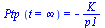 `Ptp `(t = infinity) = `+`(`-`(`/`(`*`(K), `*`(p1))))