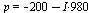 p = `+`(`-`(200), `-`(`*`(I, 980)))