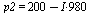 p2 = `+`(200, `-`(`*`(I, 980)))