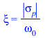 xi = `/`(`*`(abs(sigma[p])), `*`(omega[0]))