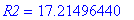 R2 = 17.21496440