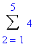 Sum(4,2 = 1 .. 5)