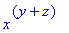 x^(y+z)