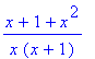 (x+1+x^2)/(x*(x+1))