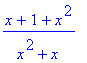 (x+1+x^2)/(x^2+x)