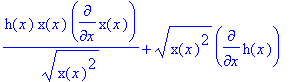 h(x)*x(x)*diff(x(x),x)/(sqrt(x(x)^2))+sqrt(x(x)^2)*...