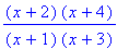 (x+2)*(x+4)/(x+1)/(x+3)