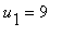 u[1] = 9