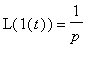 L(1(t)) = 1/p