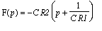 F(p) = -C*R2*(p+1/(C*R1))