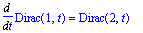 Diff(Dirac(1,t),t) = Dirac(2,t)