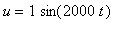 u = 1*sin(2000*t)
