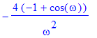 -4*(-1+cos(omega))/omega^2