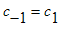 c[-1] = c[1]