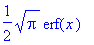 1/2*Pi^(1/2)*erf(x)