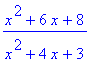 (x^2+6*x+8)/(x^2+4*x+3)