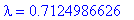 lambda = .7124986626